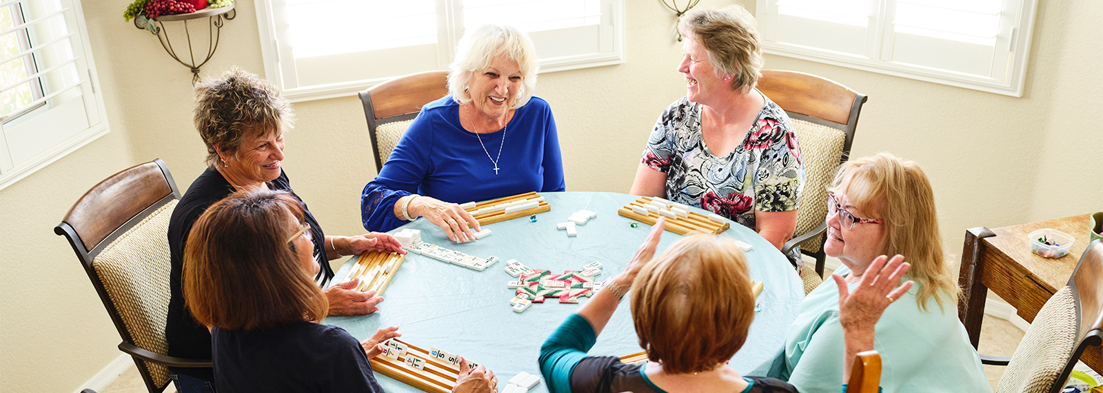 Group of seniors playing a game